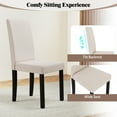 thumbnail image 4 of Gymax Dining Chair Set of 2 Fabric Upholstered Rubber Wood Legs Side Armless Beige, 4 of 6