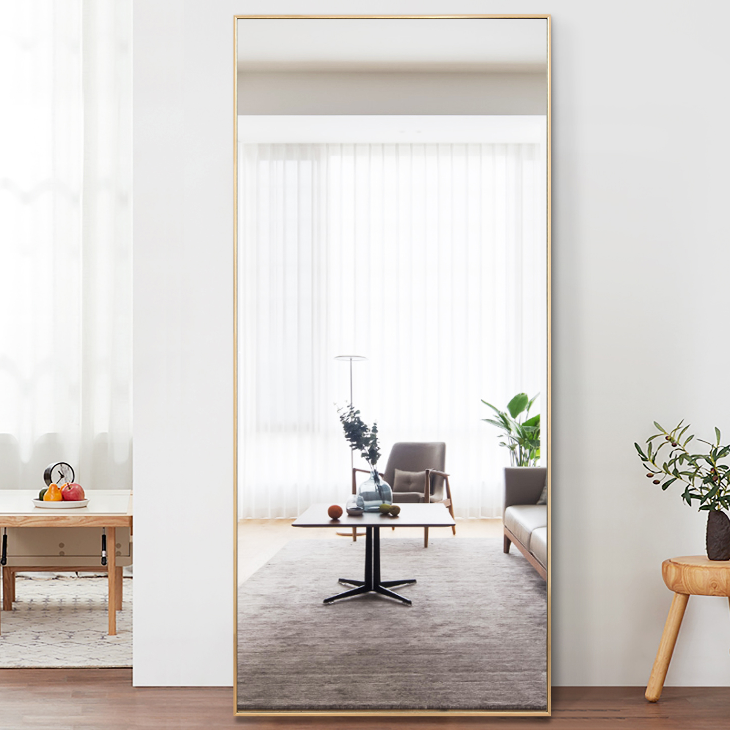 PexFix 71" x 24" Oversized Full Length Floor Mirror Metal Frame