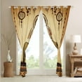 thumbnail image 4 of Hunting Bear Window Curtains Vintage Dream Catcher Curtains & Drapes 52x84 inch Western India Geometric Aztec 30%-50% Blackout Curtains Retro Tribal Feathers Curtains for Living Room, 4 of 6