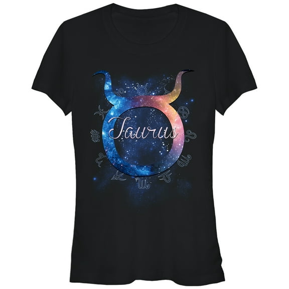 Junior's Lost Gods Taurus  Graphic Tee Black Medium