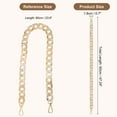 thumbnail image 2 of Uxcell Acrylic Purse Strap, 24 inch Acrylic Chain Purse Straps Replacement Luxury Handbag Strap Fashionable Purse Clutches Handles, White Brown, 2 of 7