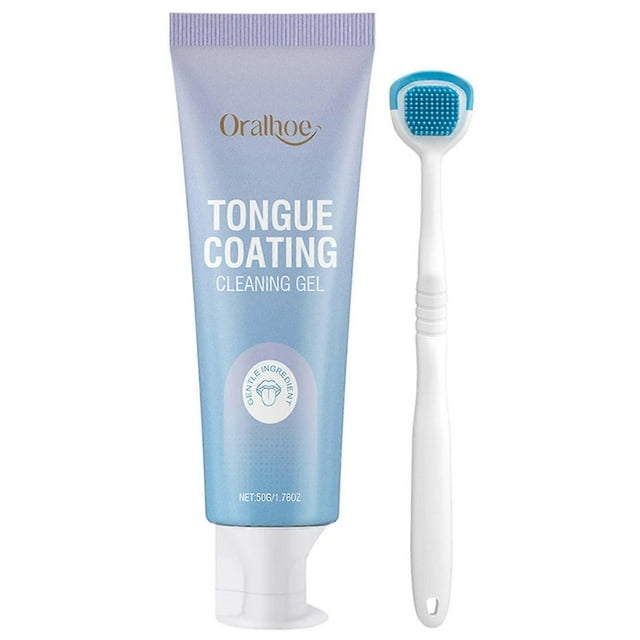 Tongue Cleaning Gel for Bad Breath Tongue Cleaner Brush Long Lasting-Freshness Mouth Odor-Eliminators Oral Care for Men Women