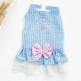 thumbnail image 4 of Sijiali Pet Clothes Plaid Pattern Cosplay Breathable Pet Princess Dress for Medium Dogs, 4 of 10