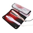 thumbnail image 4 of Hair Tools Storage with Heat Resistant Mat- The Flickering Silver Color Printed Curling Iron Travel Bag/Flat Iron Case for Women, 4 of 8