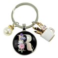 thumbnail image 4 of Fashion 26 Letter Keychains Round Initials Keyrings Keyholder Car Pendant U1D4, 4 of 8