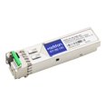 thumbnail image 1 of AddOn Netgear Compatible BX SFP Transceiver - SFP (mini-GBIC) transceiver module (equivalent to: Netgear AGM-1G-BX-D80) - GigE - 1000Base-BX - LC single-mode - up to 49.7 miles - 1550 (TX) / 1490 (RX) nm, 1 of 1