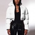 thumbnail image 2 of Vedolay Warm Winter Coats Mid-Length Long Sleeve Winter Warm Casual Jackets Outwear White,M, 2 of 5