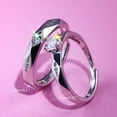 thumbnail image 4 of 1 Pair His Queen and Her King Couple Rings Set Wedding Engagement Promise Ring, 4 of 10