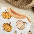 thumbnail image 4 of SILVERCELL Halloween Children's Clothing Autumn Baby Girl Pumpkin or Ghost Print Long Sleeved Triangle Jumpsuit 0-18M, 4 of 7