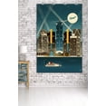 thumbnail image 3 of Detroit, Michigan, Retro Skyline (no text) (36x54 Giclee Gallery Art Print, Vivid Textured Wall Decor), 3 of 3