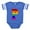 Royal Blue, variant on CafePress - Rainbow Letter P - Cute Infant Baby Football Bodysuit