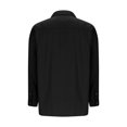 thumbnail image 4 of pstuiky manga larga para hombre, Camiseta lisa de manga larga con cuello vuelto para hombre, informal, elegante, cómoda, con bolsillos, botones y cremallera. Tops de hombre m, 4 of 6