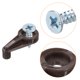 thumbnail image 4 of Uxcell Clips de retención de vidrio, clip de fijación de panel de vidrio con tornillos para fijar puertas de gabinete de vidrio marrón, 4 of 5