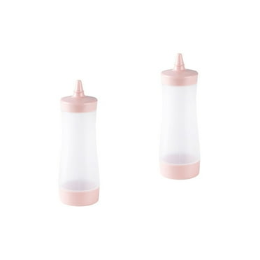 2 Pack Reusable Squeeze Bottles for Sauces Condiment Dispenser