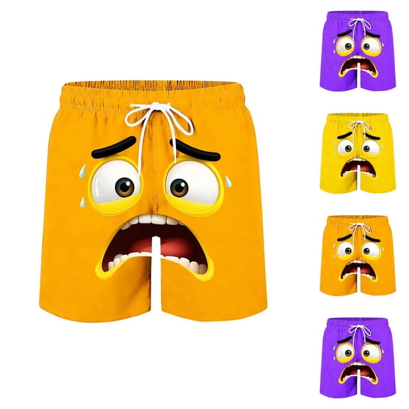 Vetsdori Big and Tall Swim Trunks for Men Elastic Waist Swimwear Summer Casual Board Shorts,Drawstring Hawaiian Mens Swim Shorts,L