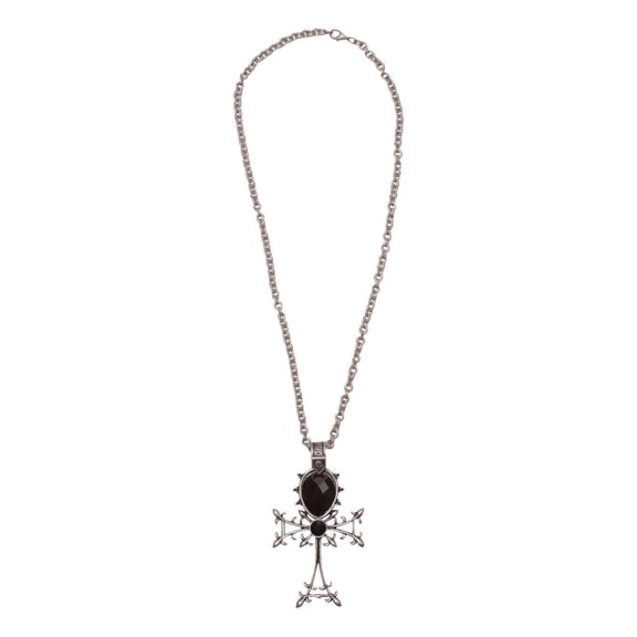 Black Stone Pendant Necklace