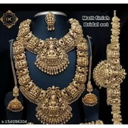 Beautiful South Indian Combo Necklace Set / Indian Women Jewellery/ Gold Plated Fashion Jewelry/Designer Traditional Pearl Necklace / Wedding Wear Bridal Gift