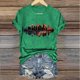 thumbnail image 5 of Camisetas de Manga Corta para las Mujeres de Moda Imprimir Cuello Redondo Camiseta, Mezcla de Poliéster Ligero para Primavera Verano Otoño, 5 of 8