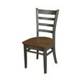 thumbnail image 4 of 36" Round Wood Extension Dining Table with 4 Chairs in Hickory/Washed Coal, 4 of 5