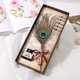 thumbnail image 5 of Juego de pluma estilográfica Vintage de plumas de pavo real, 1 pieza, con 5 puntas de acero inoxidable y estuche, juego de pluma de inmersión para caligrafía oso de fresa  Electrónica, 5 of 5