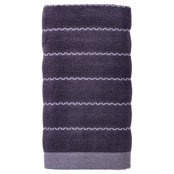 REGALWOVEN 1 Pack Cotton Stripe Bath Towel, Ultra Soft Highly Absorbent for Bathroom, Hotel, Spa Blue 55" x 28"