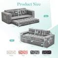 thumbnail image 2 of Hobestluk 3-Seater Sofa Boneless Couch with Tufted Button Design 2 in 1 Comfy Cloud Couch Oversized Sofa for Living Room Bedroom Apartment or Office (Grey, 3 Seater), 2 of 9