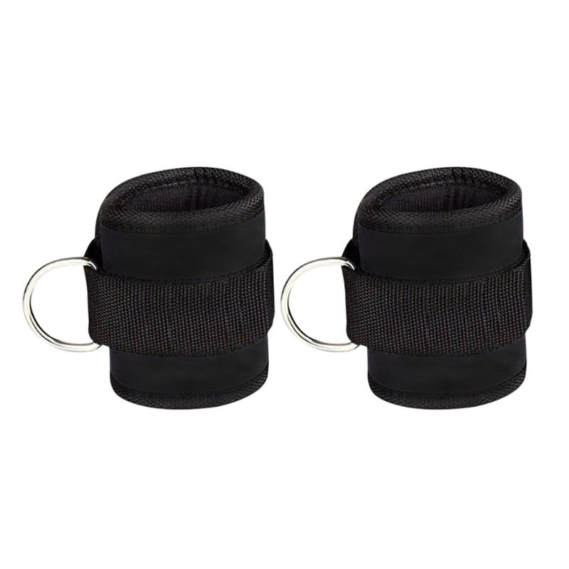 Muscular Weight Lifting Ankle D-Ring Pulley Cable Attachment Gym Leg Strap 