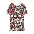 thumbnail image 4 of Aloohaidyvio Plus Size Shirts for Women,Women's Flower Basic T Shirts Summer Soft Oversized Cotton Tees Short Sleeve Round Neck Loose Tunic Tops, 4 of 4