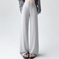 thumbnail image 6 of Women's Casual High Waist Wide Leg Pants - Comfortable Loungewear for Everyday and Activities - Breathable Summer and Fall Style, 6 of 7