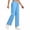 Light Blue, variant on CHGBMOK Linen Pants for Women Drawstring High Waisted Wide Leg Pants Casual Loose Fit Trousers