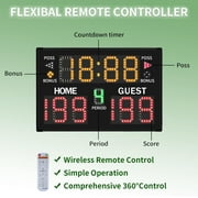 Digital Basketball Scoreboard Battery Powered Portable Tabletop Countdown Timer & Score For Games