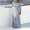 Blue, variant on Striped Sun Dresses for Women Baggy Ankle-Length V-Neck Blue Long Sleeve Vacation Dresses Ladies Dresses M