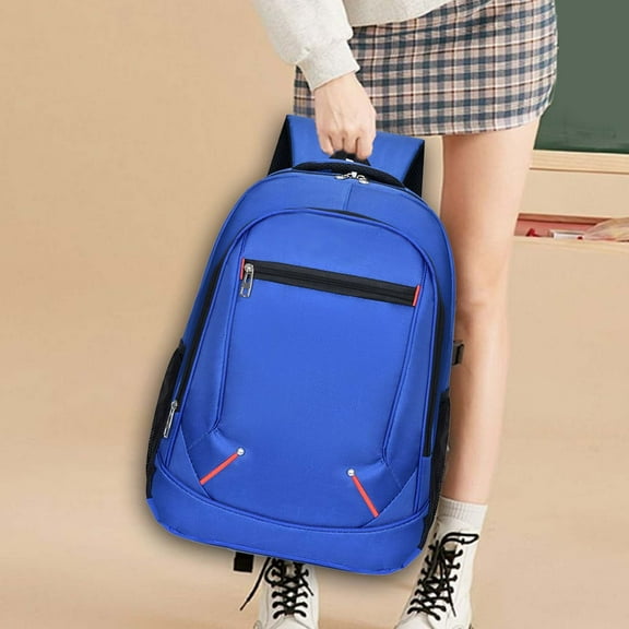 Dianli Student Backpack Computer Bag Multifunctional Men’s Travel Business Outdoor Backpack Water Resistant Wear Proof Lightweight Multi-Layer Laptop Organizer Red Blue 45x31x16cm