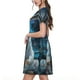 thumbnail image 2 of Disketp Forest Meditating Goat para Vestido de Manga Corta para Mujeres, Vestidos de Verano para Mujeres, Casual y Holgado para la Playa, 2 of 6
