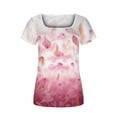 thumbnail image 4 of Kayannuo Womens Tops Shirts for Women Valentine's Day Women Fashion Printed Casual V-Neck Short Sleeve Loose T-Shirt Blouse Tops, 4 of 5