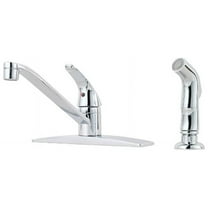 Pfirst Series 1-Handle Kitchen Faucet with Side Spray in Polished Chrome