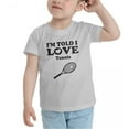 thumbnail image 3 of I'm Told I love Tennis Cute Toddler T Shirts for Boys Girls (Gray, 4T), 3 of 5