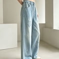 thumbnail image 4 of Toddler Pants Girls Summer Breathable Denim Long Pants Lightweight Daily Light Blue 5-6 Years, 4 of 8