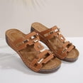 thumbnail image 5 of Sandals For Women Summer Comfortable Casual Fish Mouth Thick-soled Bottom Solid Color Fashion Wedge Summer Style Womens Sandals for Summer, 5 of 9
