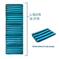 thumbnail image 4 of Wildkin Microfiber Pillowcase Lounger Cover – Travel-Friendly Sleepover Lounger, Fits Standard Pillows (Pillows Not Included), Soft Cotton Blend, Fun Patterns for Kids - Blue Stripes, 4 of 6