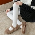 thumbnail image 6 of Gyratedream 2-Pack Kids Girls Tights Seamless Cable Knit Cotton Stockings Toddler Cotton Pantyhose 3-12Y, 6 of 7