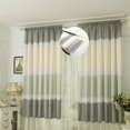 thumbnail image 2 of Cortina Deco Geometry Semi Blackout Home Windows Tulle Sheer Drape (Verde Gris Likrtyny Libre de BPA, 2 of 9