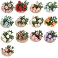 thumbnail image 4 of Artificial Flowers Realistic Silk Roses Bouquet Long Stem for Wedding Home Party Decoration, 4 of 6