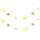 thumbnail image 1 of KAKOWELY 2 banderines colgantes de estrella, guirnalda decorativa creativa para fiestas, suministros para fiestas (dorados), 1 of 4