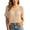 Beige, variant on Staron Women Hollow Out Knitted Round Neck Short Sleeve Casual Boho Beach Vacation Loose Tops Bohemian Crochet Sweater, Beige XXL