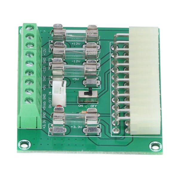 Tebru Breakout Board Module,ATX Power Supply Module,ATX Power Supply Adapter Module Wiring Breakout Board For 24PIN 20PIN Desktop Interface
