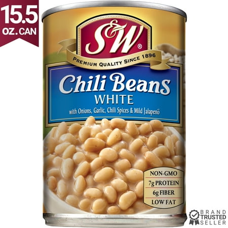 WHITE CHILI BEANS WITH ONION, GARLIC, CHILI SPICES & MILD JALAPENO, ONION, GARLIC, CHILI SPICES & MILD JALAPENO