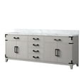 thumbnail image 2 of Harbor 80 in W x 22 in D White Oak Double Bath Vanity and Carrara Marble Top, 2 of 6