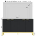 thumbnail image 5 of Fluted Accent Cabinet, Kitchen Sideboard Buffet Cabinet with Doors, Sideboard for Living Room, Dining Room, Black, 5 of 8