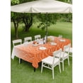thumbnail image 4 of Outdoor Tablecloth with Umbrella Hole for Patio/Picnic/Party/Camping, Modern Orange Waterproof Table Cloth Rectangle Table Cover Washable, Abstract Ombre Geometric Morocco (54"x 80"), 4 of 8